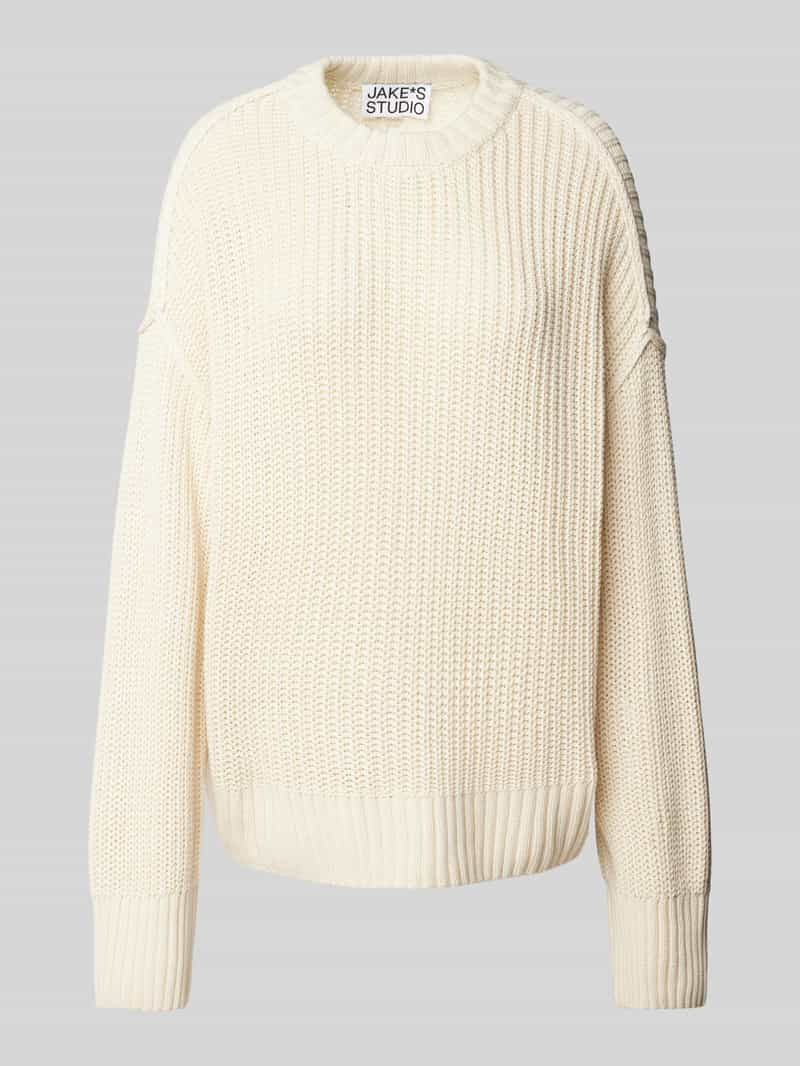 JAKE*S STUDIO WOMAN Oversized gebreide pullover met structuurmotief