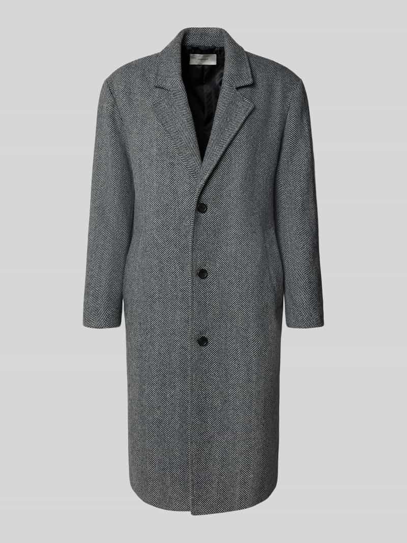 Selected Homme Relaxed fit lange wollen jas met reverskraag model 'MILOS'