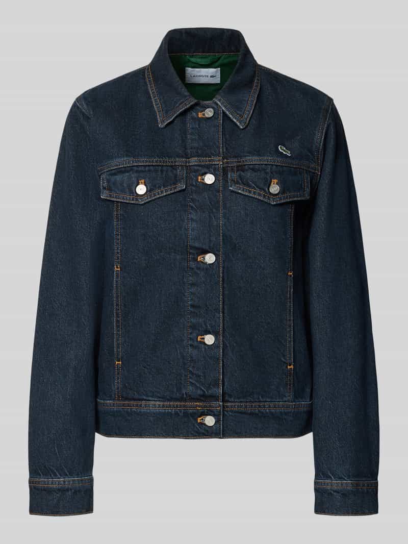 Lacoste Jeansjack met logodetail