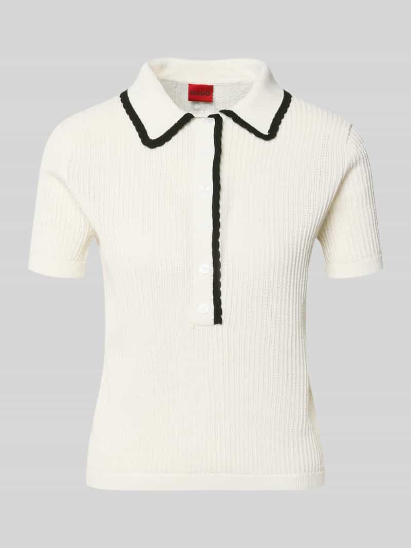 regular fit gebreid shirt van puur katoen model 'SLYSA'