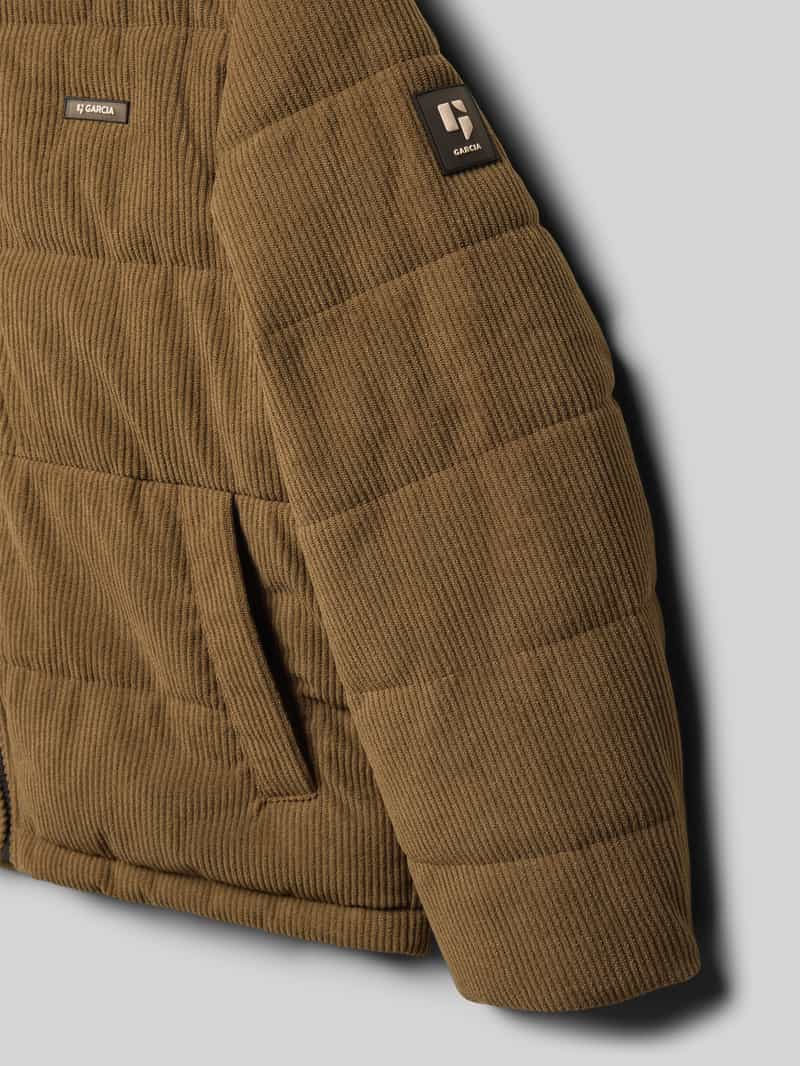 Garcia Regular fit winterjack in doorgestikte look met logopatch