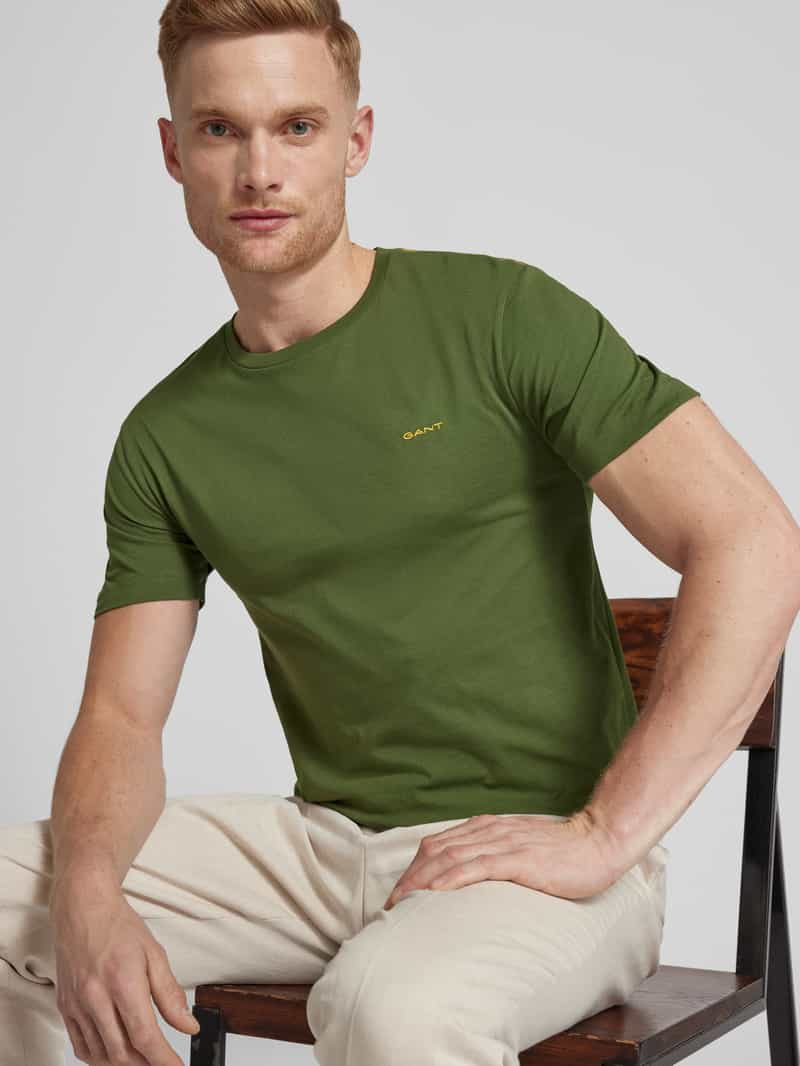 Gant T-shirt met labelstitching