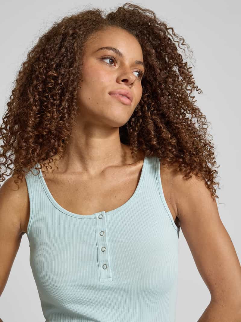 Pieces Slim fit tanktop van katoenmix model 'KITTE'