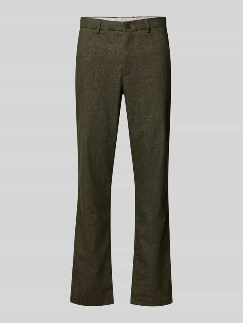 Tommy Hilfiger slim fit recht broek van katoenmix met viscose model 'DENTON'