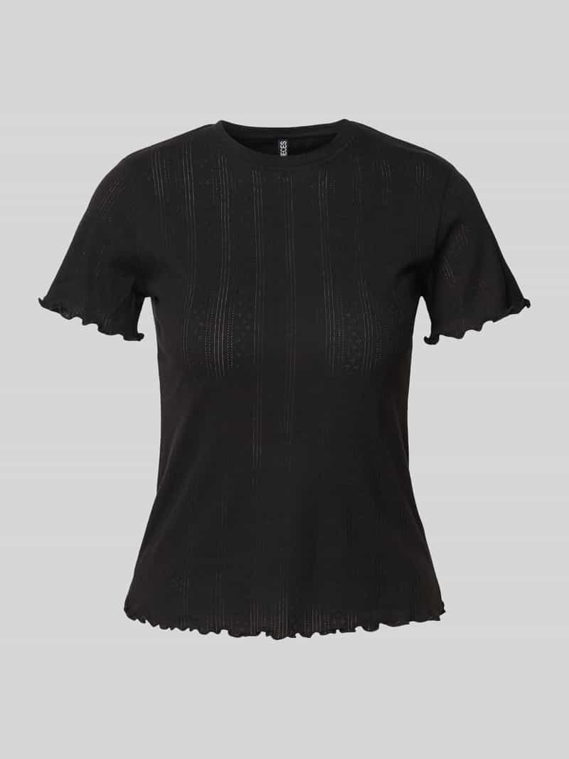 Pieces Regular fit T-shirt van katoenmix model 'FIA'