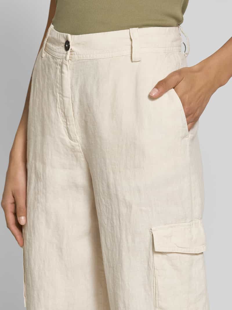 Marc O'Polo Loose fit linnen broek in cargolook