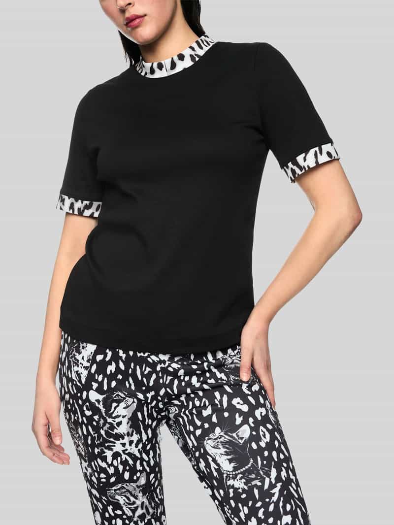 Marc Cain T-shirt met contrasterende kraagafwerking