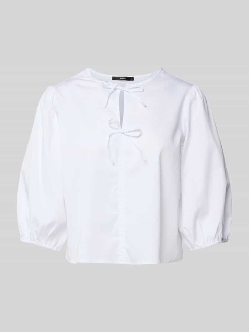 Zero Regular fit blouse met druppelvormige hals