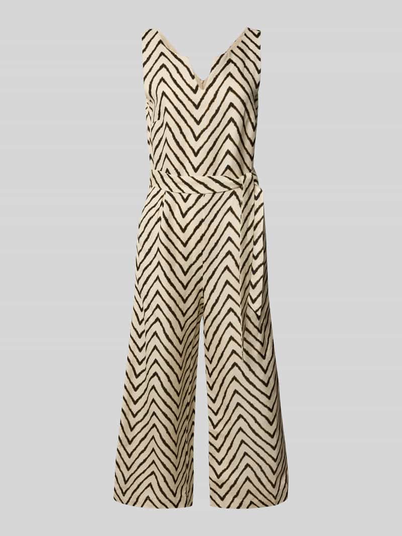 Tom Tailor Regular fit jumpsuit met strikceintuur