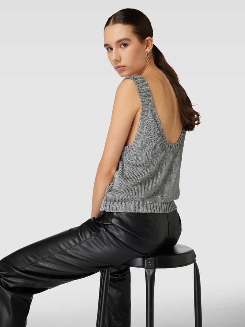 Calvin Klein Jeans Korte top in gebreide look
