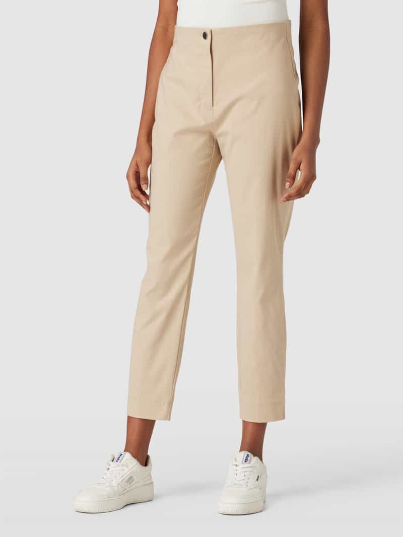 Slim fit broek met persplooien Christian Berg Woman