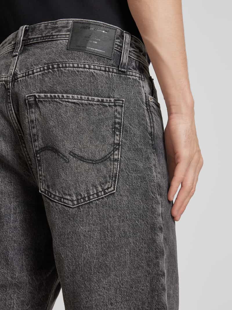 jack & jones Baggy fit korte jeans met labelstitching model 'ALEX'