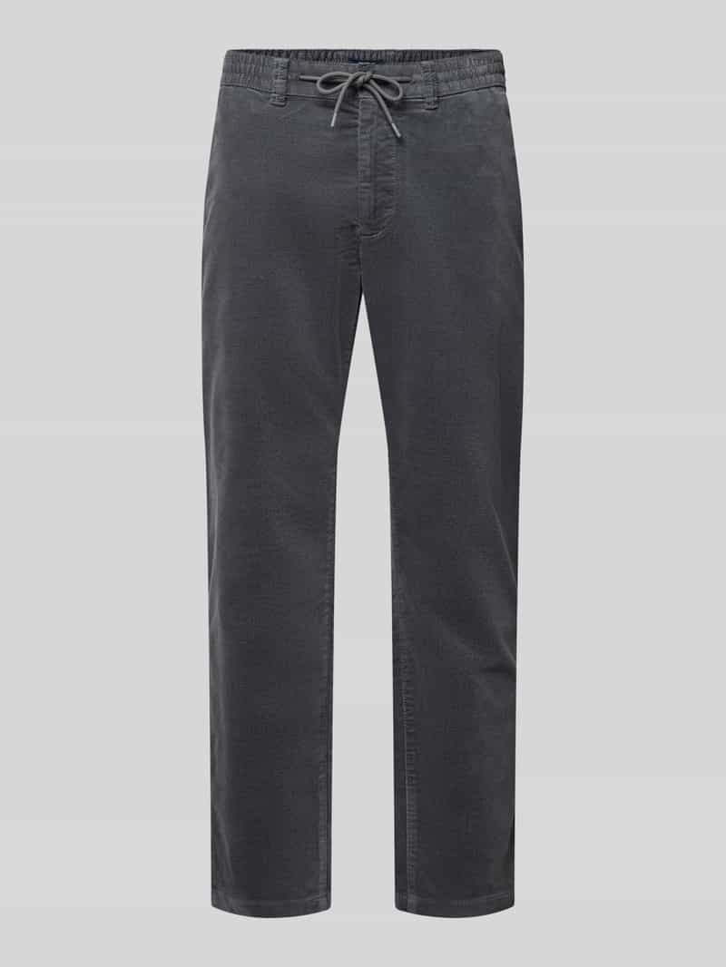 MCNEAL Tapered fit corduroy broek met structuurmotief