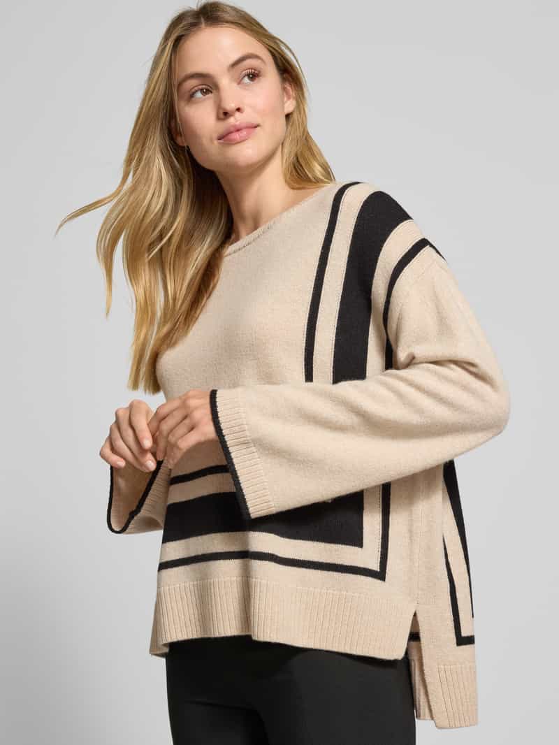 s.Oliver BLACK LABEL Loose fit gebreide pullover van wolmix