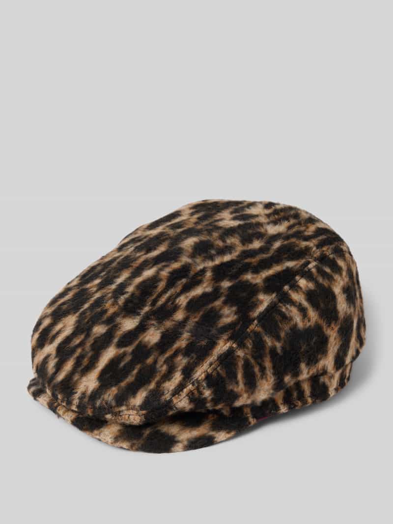 Barts Platte pet van wol met labelpatch model 'Systa'