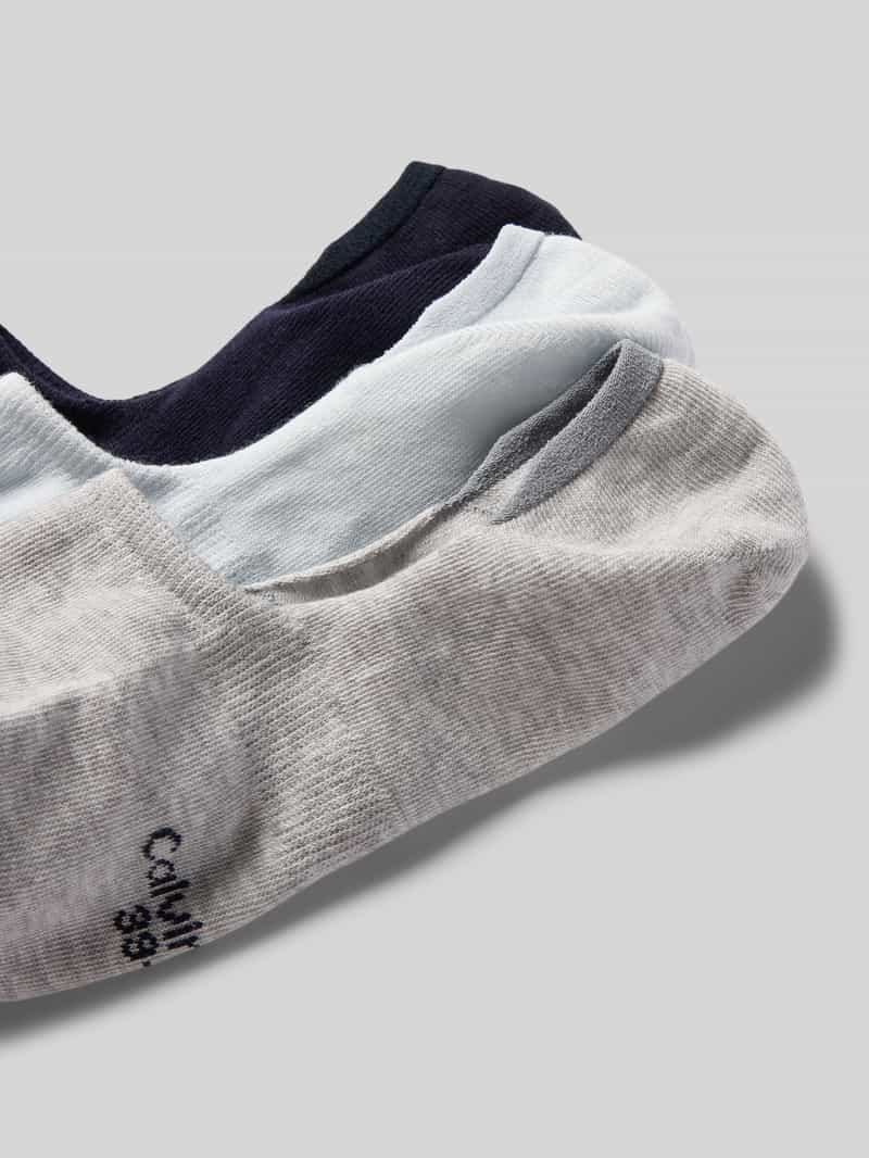 CK Calvin Klein Sokken met logostitching in een set van 3 paar model 'Footie'