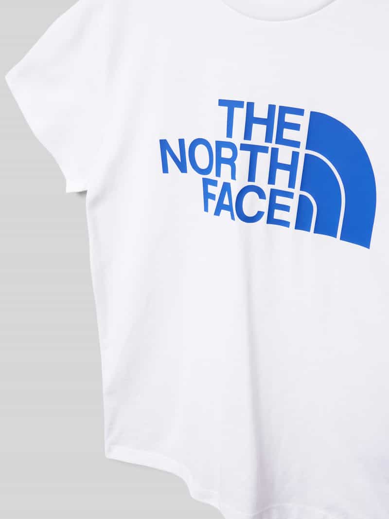 The North Face T-shirt met logoprint en ronde hals