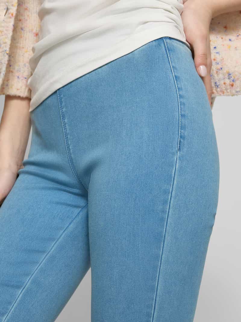 Noisy May High waist skinny fit korte jeans met brede tailleband model 'ROYAL'