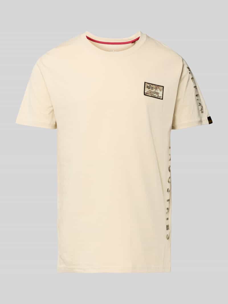 alpha industries T-shirt met ronde hals model 'Camo Sleeve'