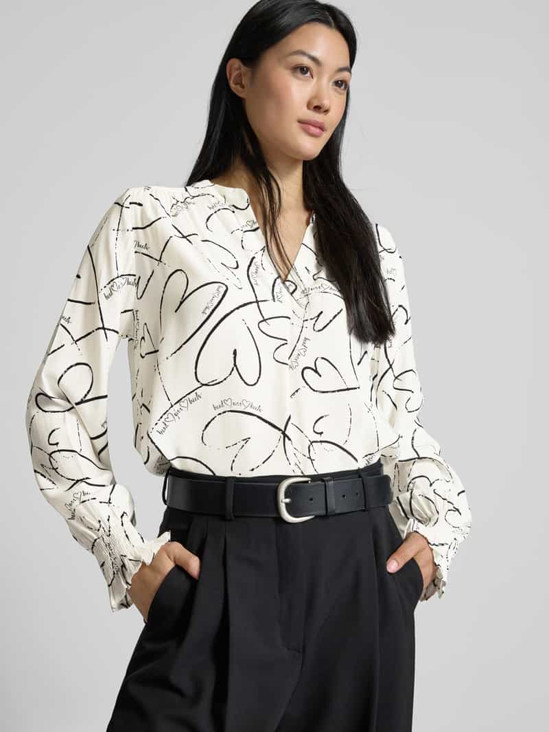 s.Oliver BLACK LABEL Relaxed fit overhemdblouse van pure viscose
