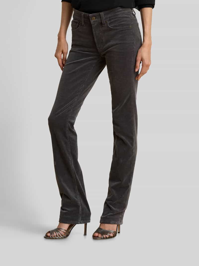Lauren Ralph Lauren Mid waist broek met corduroy structuur