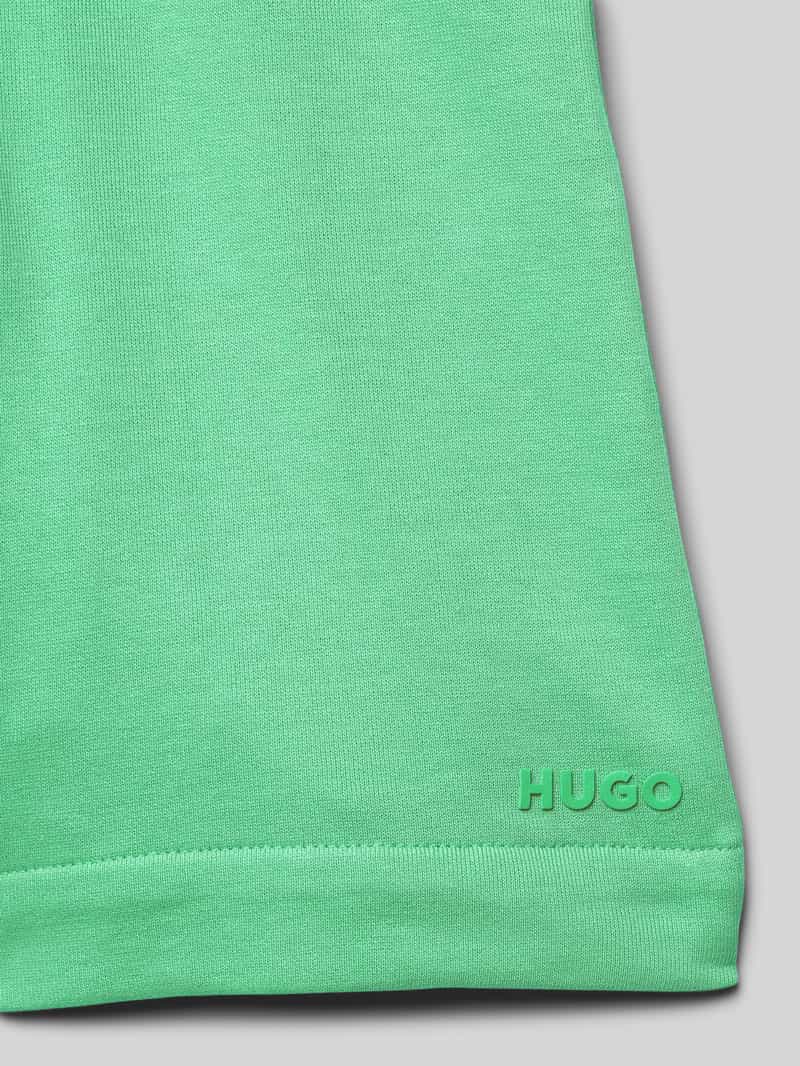 HUGO Regular fit sweatshorts met labelprint