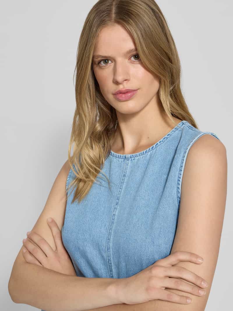 Pieces Loose fit jeansjurk van puur katoen model 'FLORA'