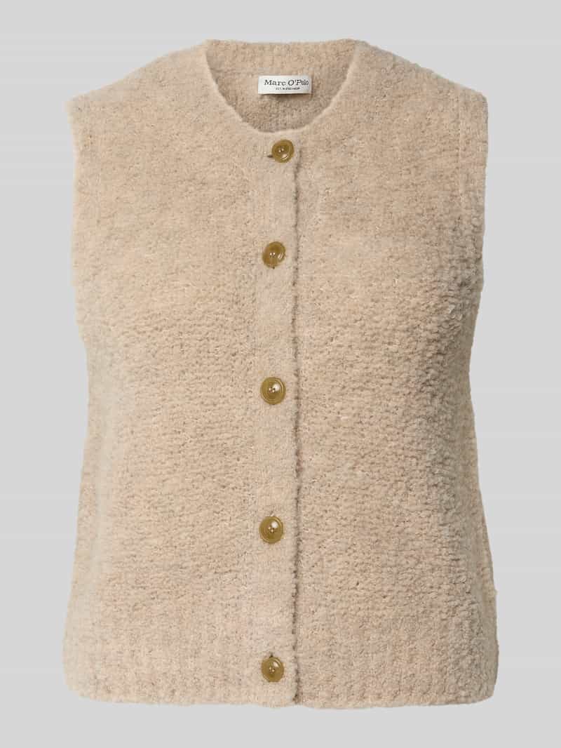 Marc O'Polo Regular fit mouwloos vest van wolmix met alpaca