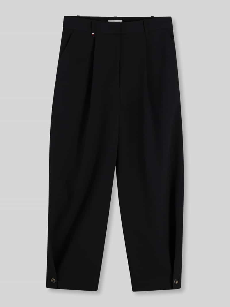 barrel fit bandplooibroek met viscose