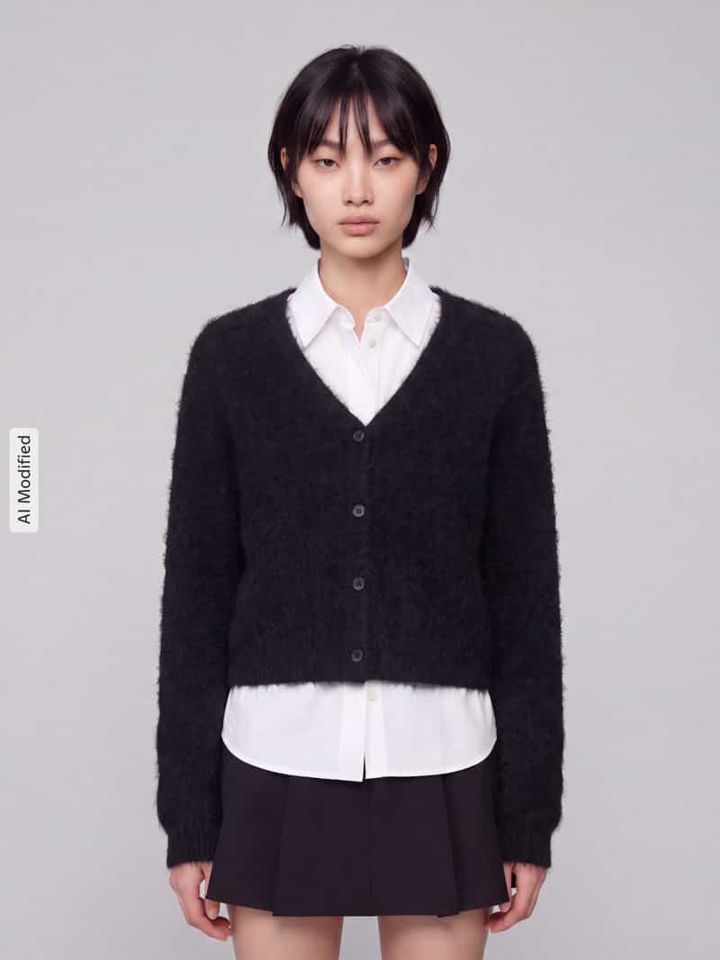 MM by Max Mara Regular fit gebreid jack van mix van wol en kasjmier model 'FOSCO'