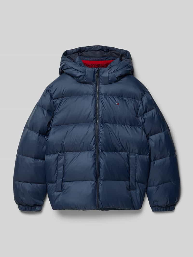 Tommy Hilfiger Kids Regular fit donsjack met doorgestikte naden