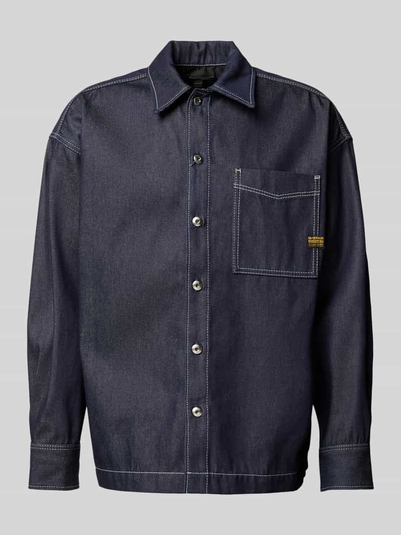 G-Star Raw Boxy fit jeansoverhemd met labeldetail