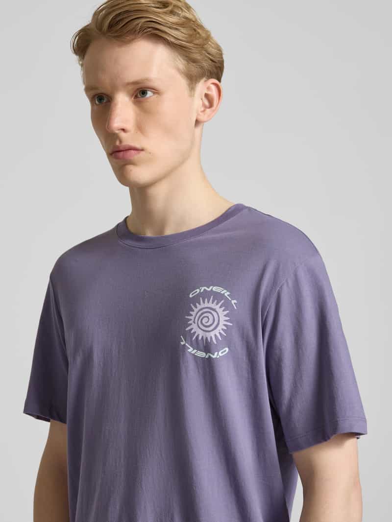 O'Neill T-shirt met labelprint en ronde hals
