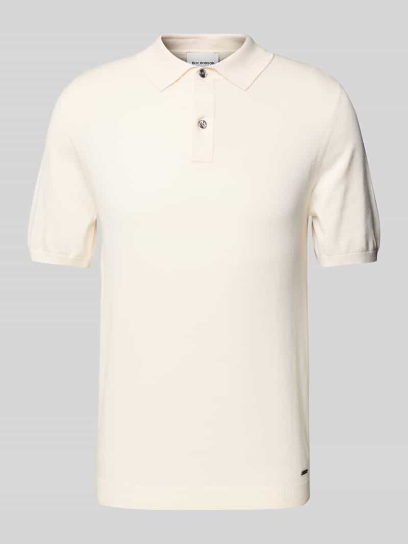 Roy Robson Poloshirt met korte knoopsluiting