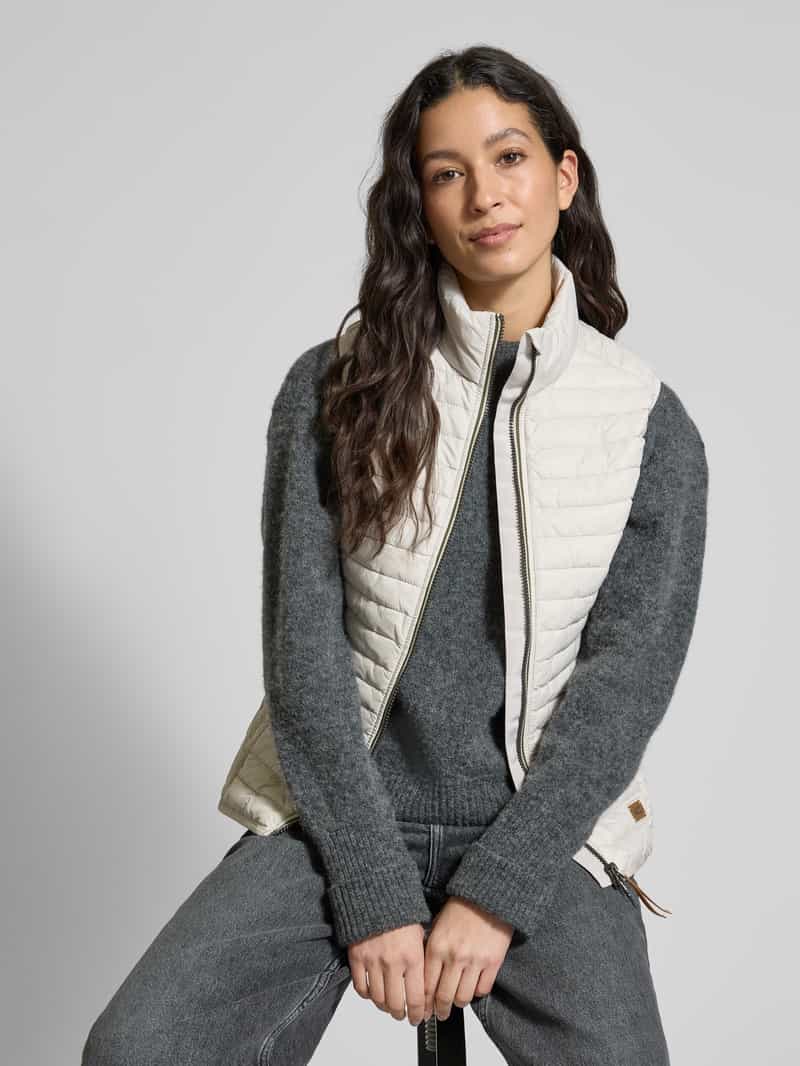 camel active Regular fit bodywarmer met opstaande kraag en labeldetail