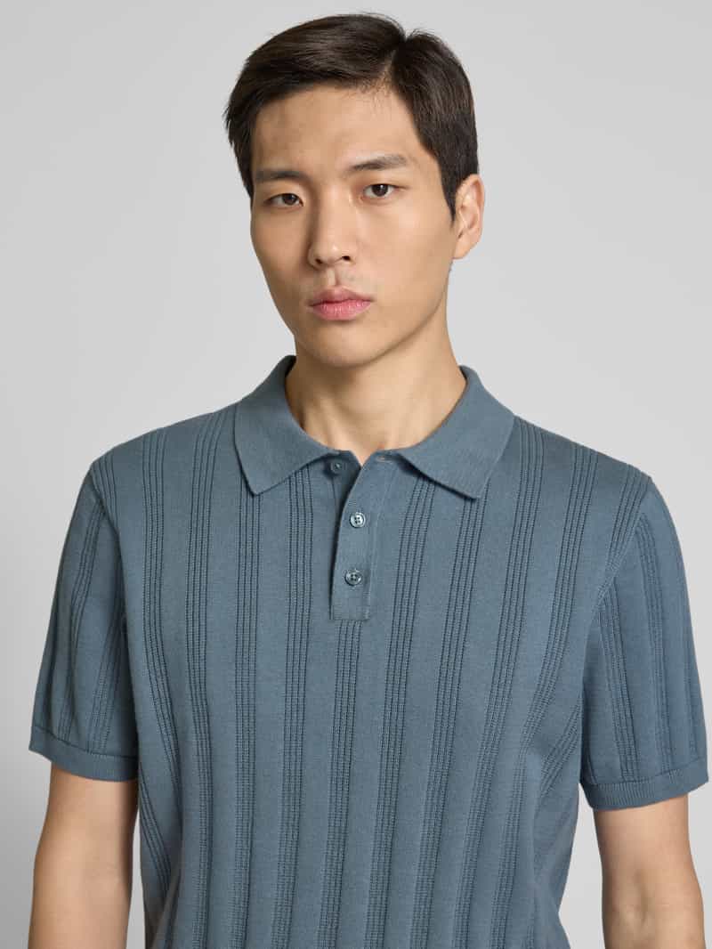 MCNEAL Regular fit poloshirt met structuurmotief