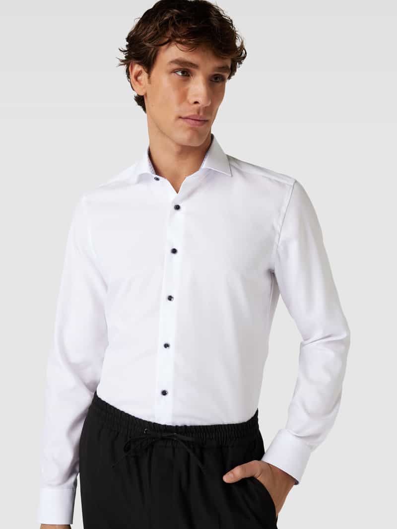 ETERNA SLIM FIT Slim fit zakelijk overhemd van popeline