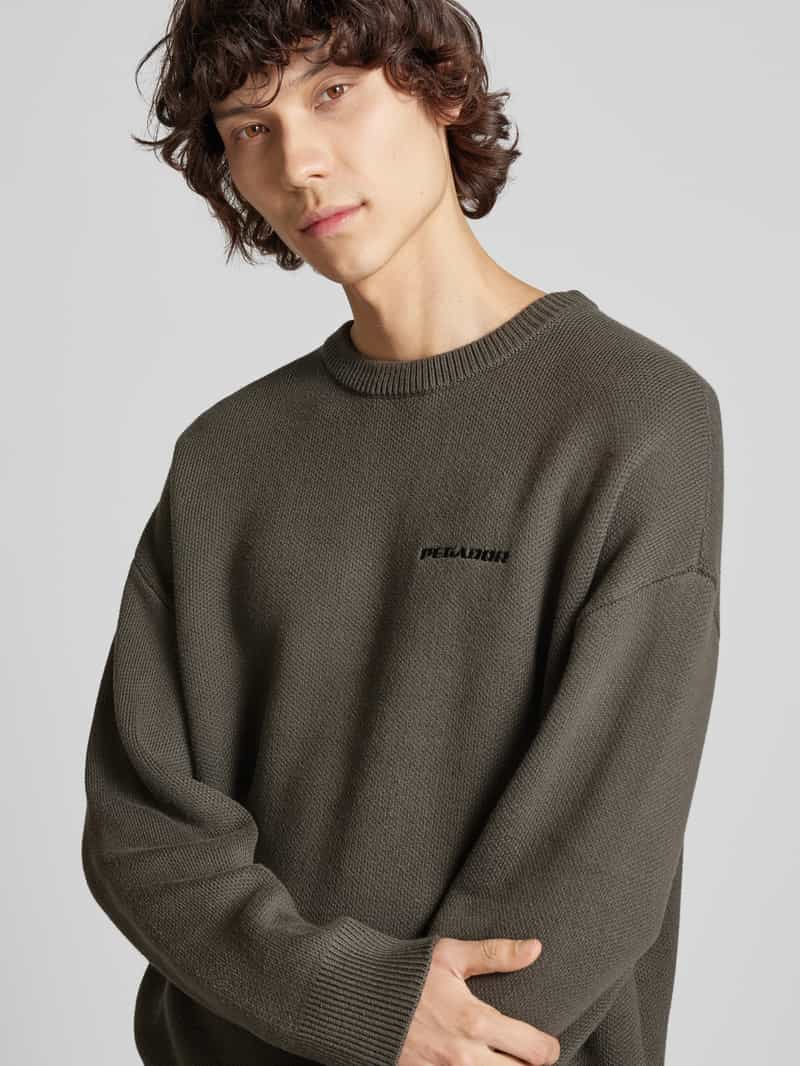 Pegador Oversized gebreide pullover met labelstitching