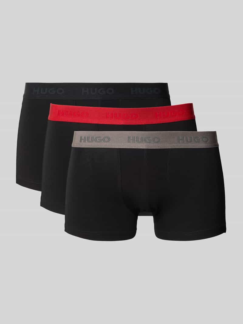 HUGO Regular fit boxershort van katoenmix in een set van 3 stuks