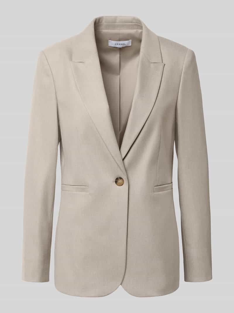 comma Regular fit blazer met reverskraag en knoopsluiting