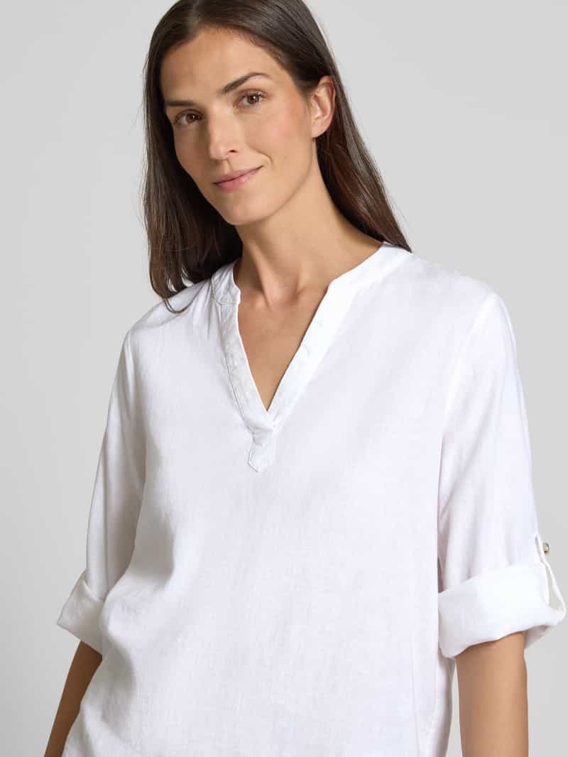 s.Oliver RED LABEL Regular fit blousetop van mix van linnen en viscose