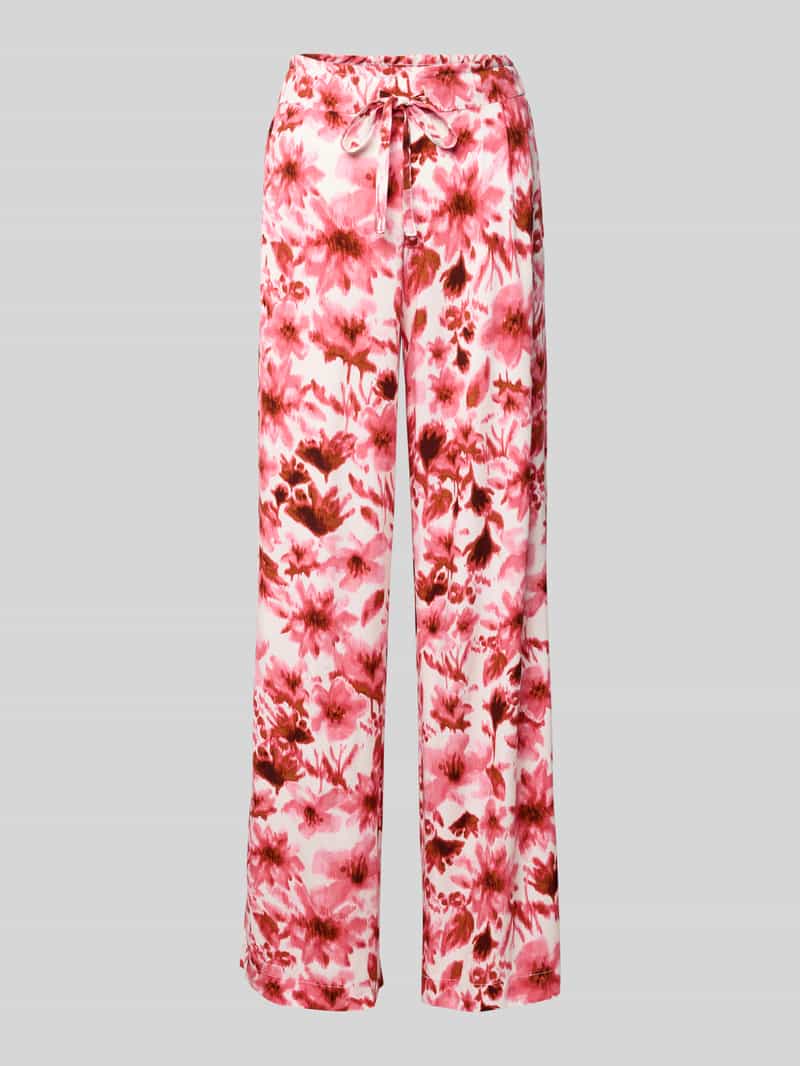 Christian Berg Woman Wide leg stoffen broek met bandplooien