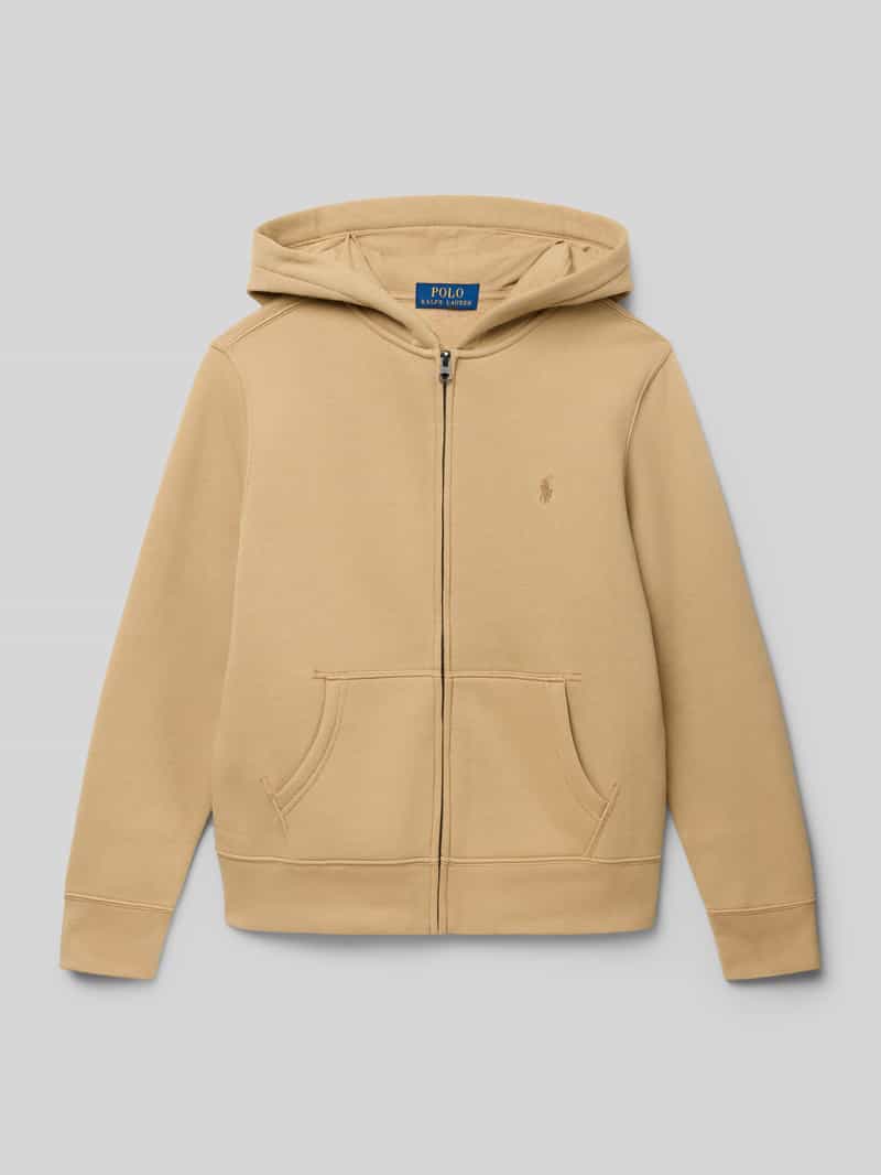 Polo Ralph Lauren Teens Regular fit sweatjack met logostitching model 'Tops'