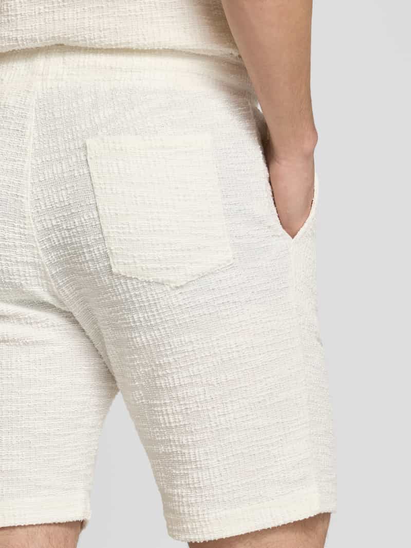 MCNEAL Korte regular fit broek met structuurmotief