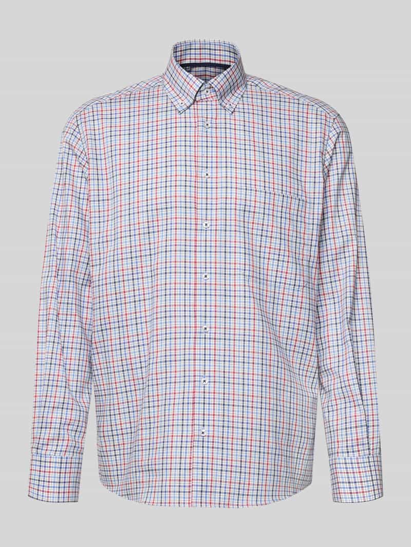 Eterna Comfort fit zakelijk overhemd van katoen met kentkraag