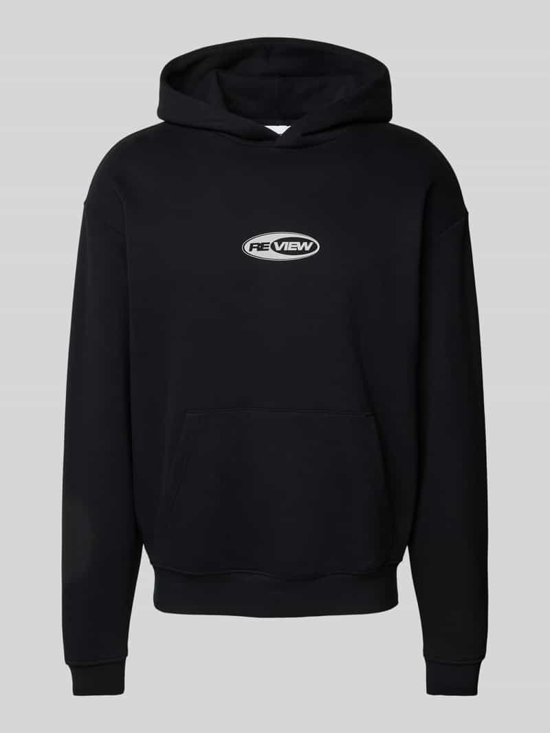 REVIEW Hoodie met labelprint
