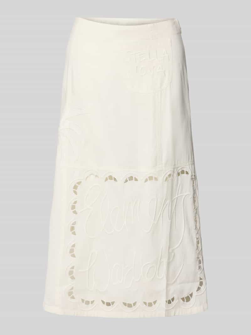 Stella Nova Midirok met broderie anglaise model 'Elements'