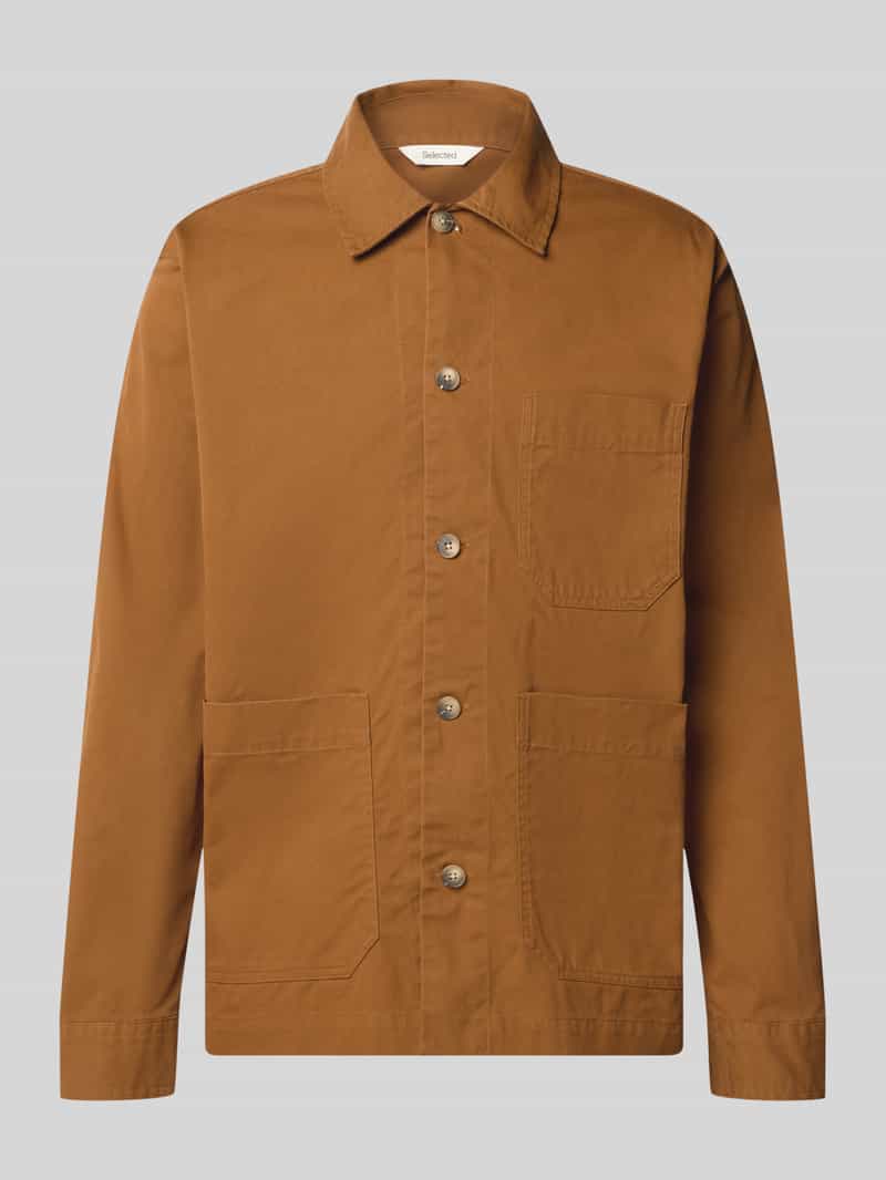 Selected Regular fit vrijetijdsoverhemd van katoenmix model 'MOTTO'