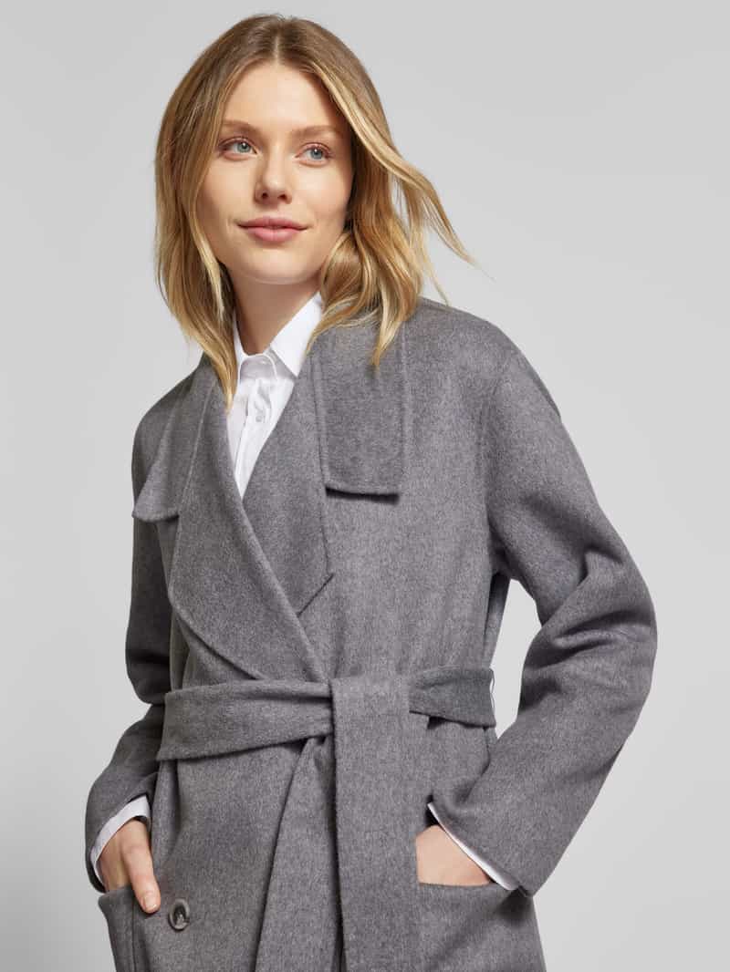Boss Lange jas met strikceintuur model 'Clibari'
