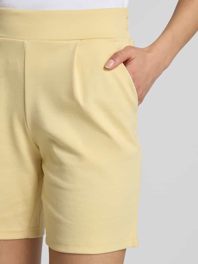 Ichi Regular fit korte broek met bandplooien model 'Kate'